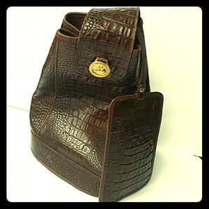 Vintage Brahmin  Leather Tote Shoulder Bucket  Bag